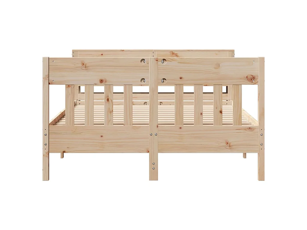 Cama sem colchão 140x190 cm madeira de pinho maciça