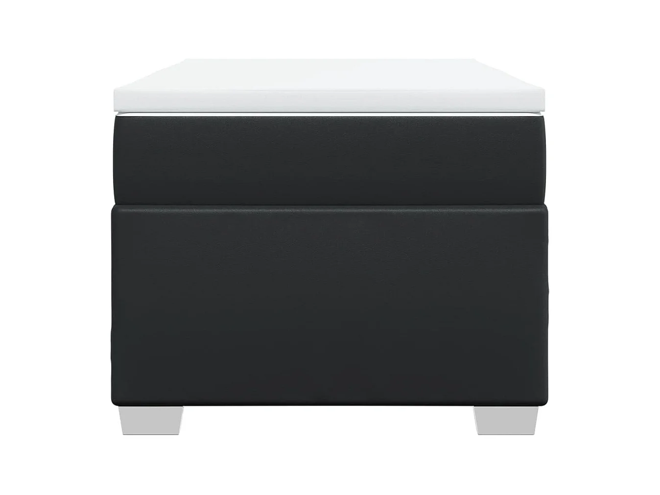 Sommier à lattes de lit avec matelas Noir 100x200 cm Similicuir