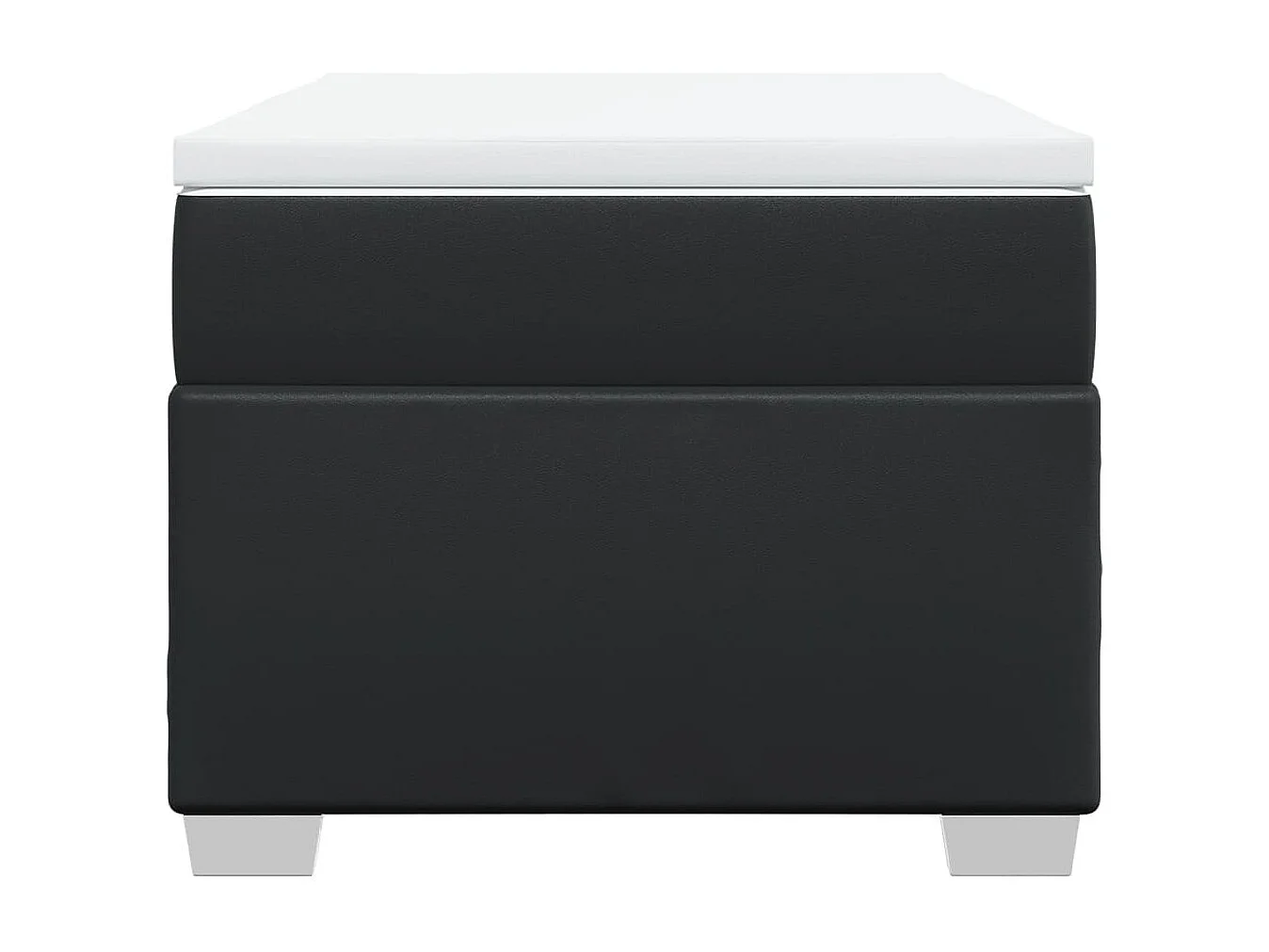 Sommier à lattes de lit avec matelas Noir 100x200 cm Similicuir