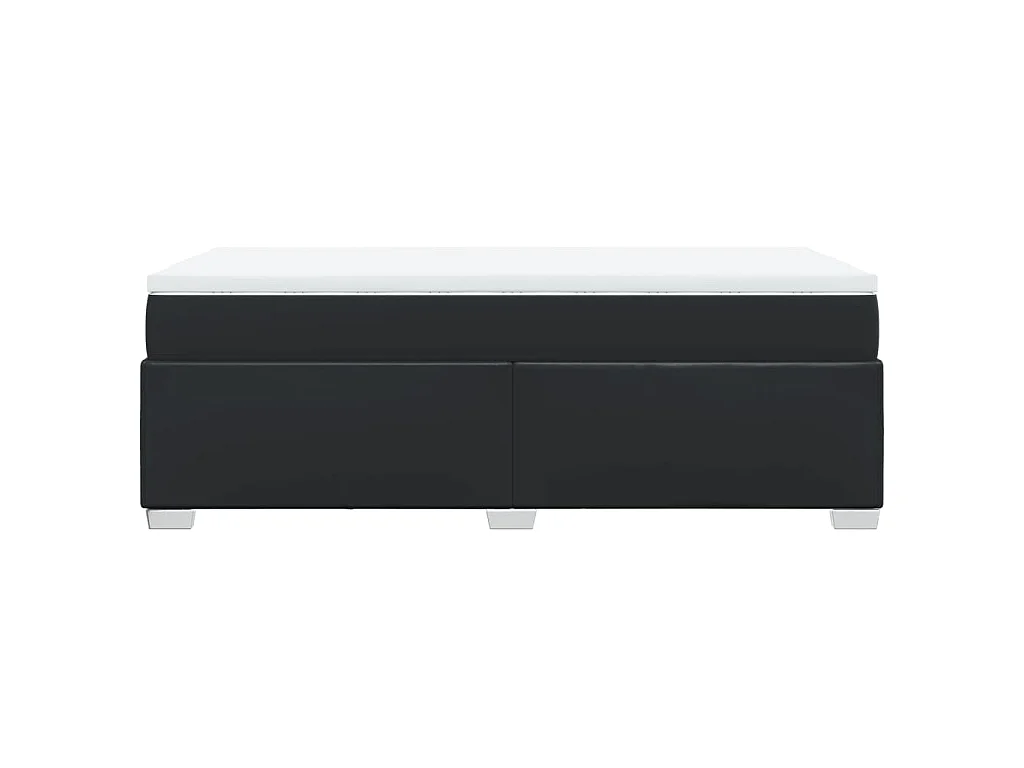 Boxspring met matras kunstleer zwart 100x200 cm