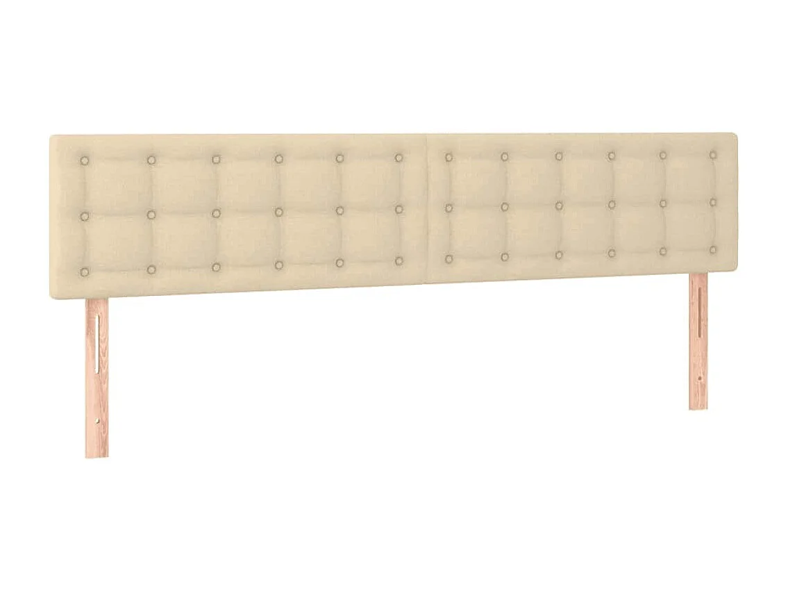 Ottoman-Bett mit Matratzen Creme 180x200 cm Stoff