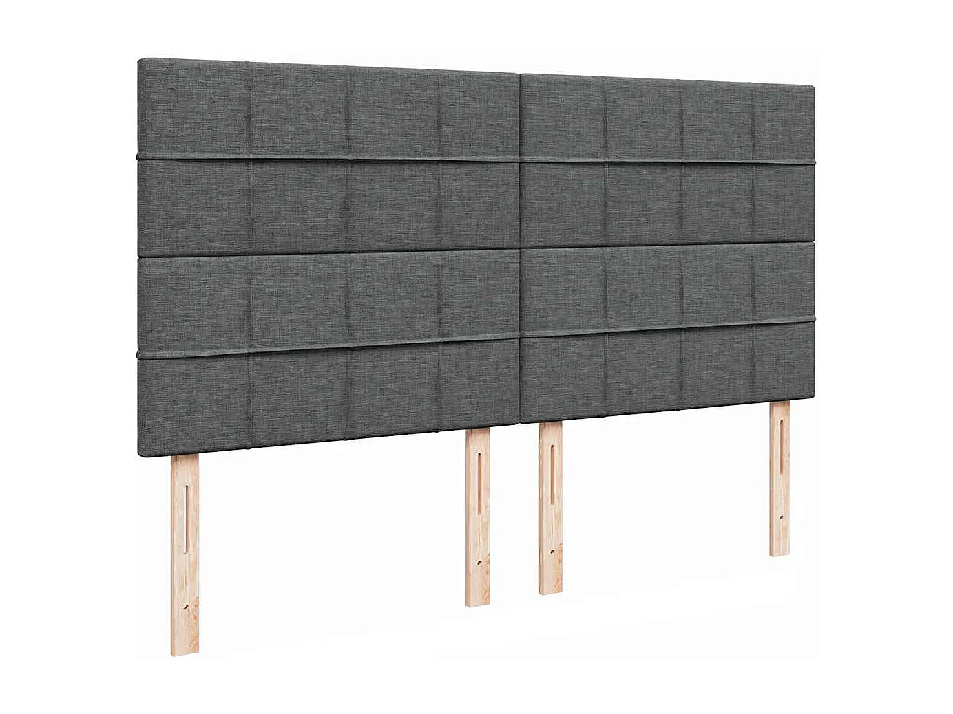 Cadre de lit ottoman avec matelas gris foncé 160x200cm tissu