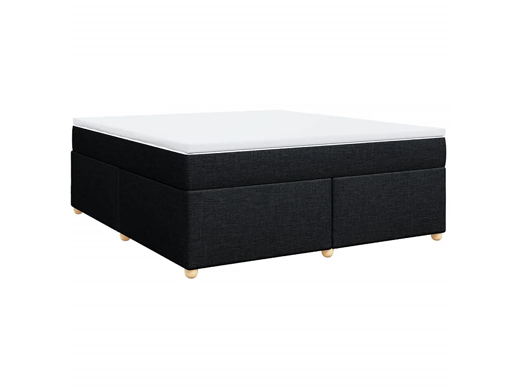 Sommier à lattes de lit avec matelas Noir 180x200 cm Tissu