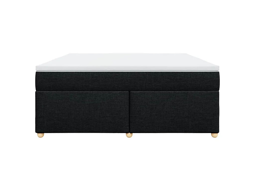 Sommier à lattes de lit avec matelas Noir 180x200 cm Tissu