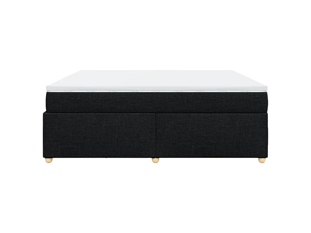 Sommier à lattes de lit avec matelas Noir 180x200 cm Tissu