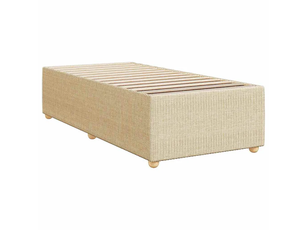 Boxspringbett mit Matratze Creme 90x200 cm Stoff