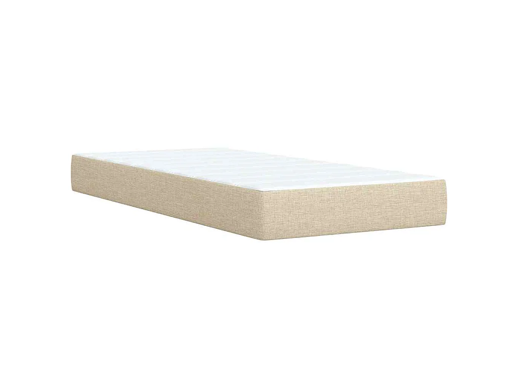 Boxspringbett mit Matratze Creme 90x200 cm Stoff