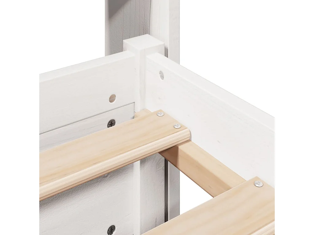 Bedframe met hoofdeinde zonder matras 140x200 cm wit