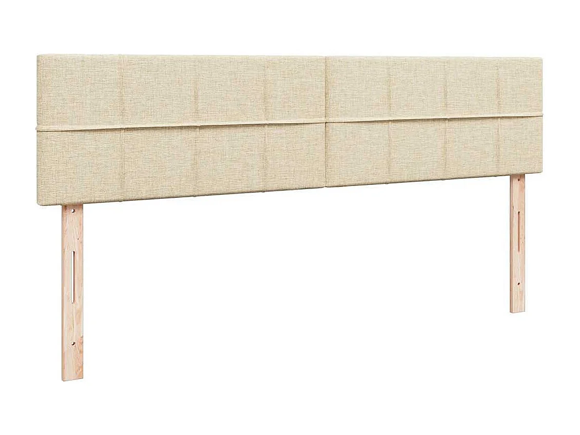 Ottoman-Bett mit Matratzen & LEDs Creme 180x200 cm Stoff