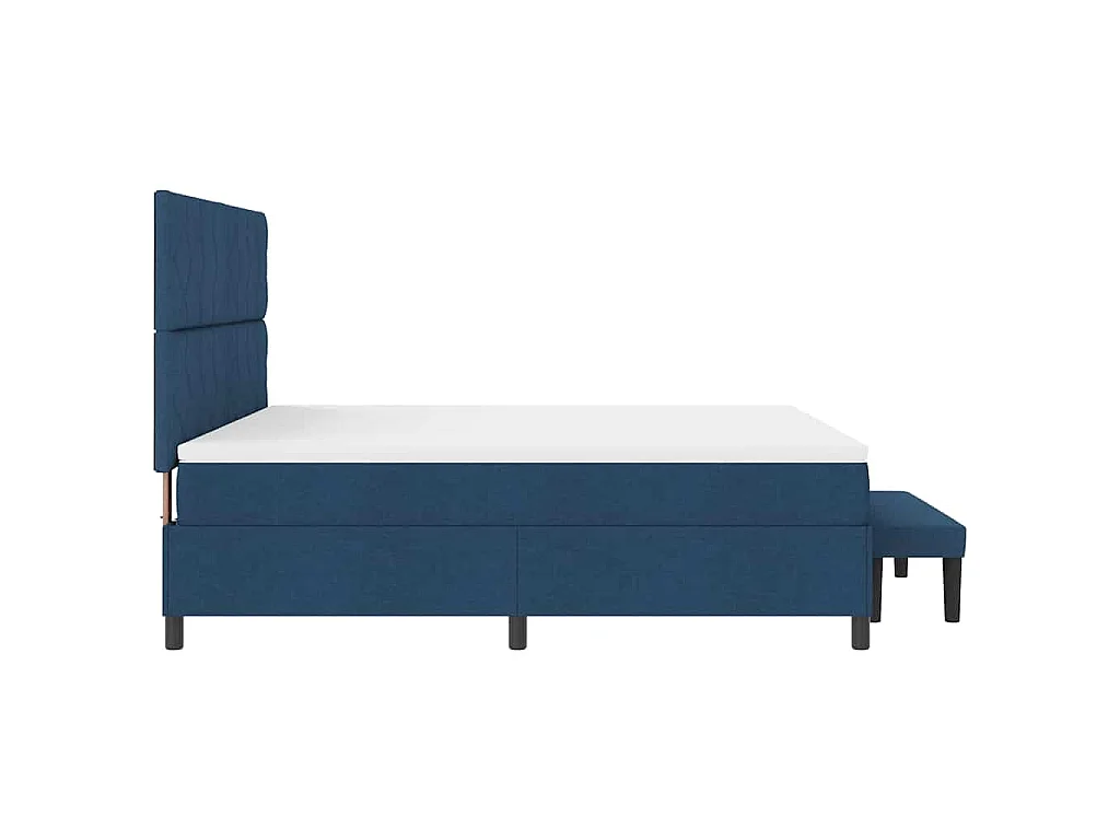 Letto a molle con testiera Blu 180 x 200 cm Tessuto