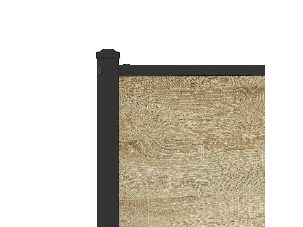 Cadre de lit en métal sans matelas chêne sonoma 160x200 cm