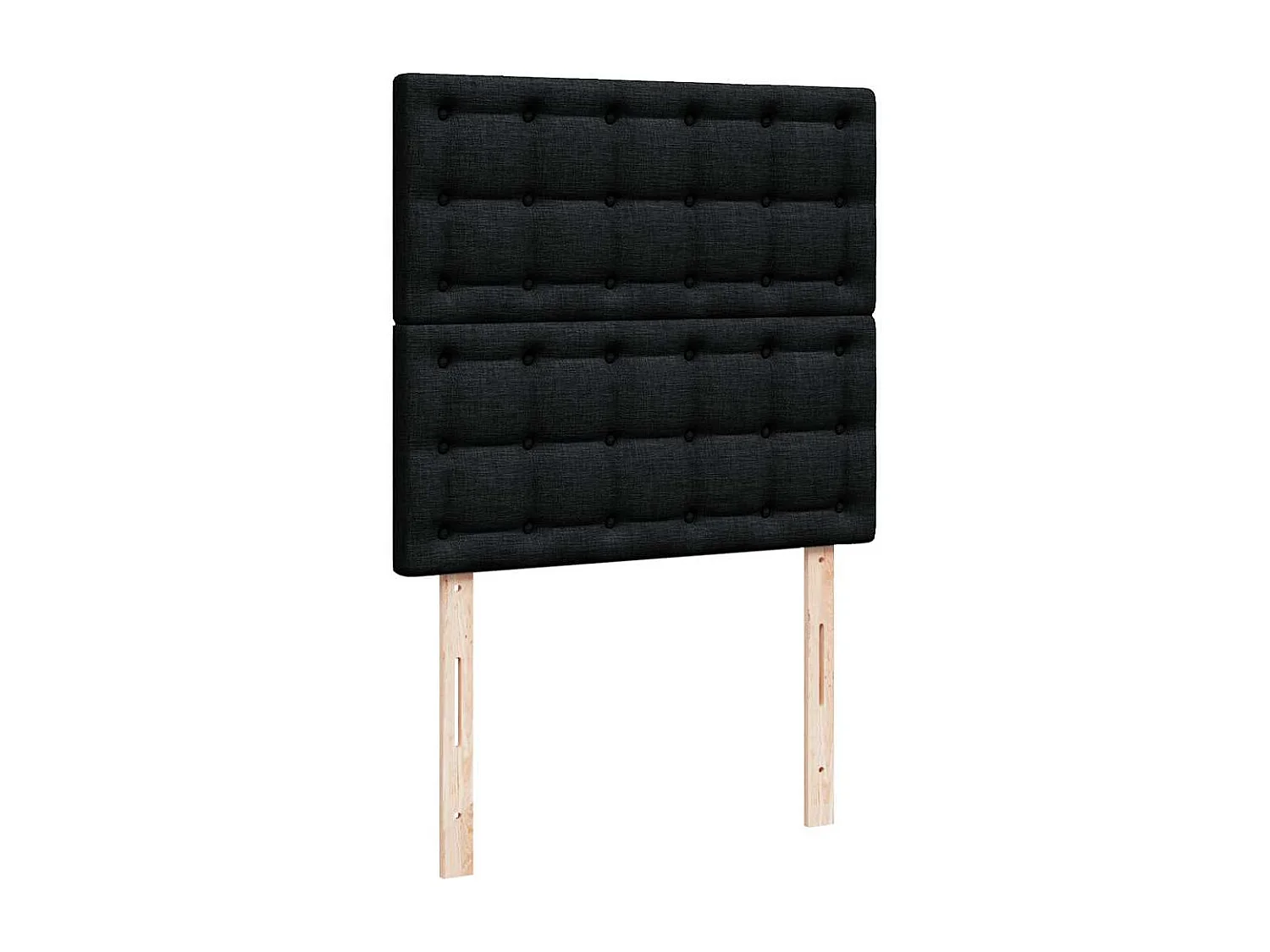 Ottoman-Bett mit Matratze Schwarz 100x200 cm Stoff