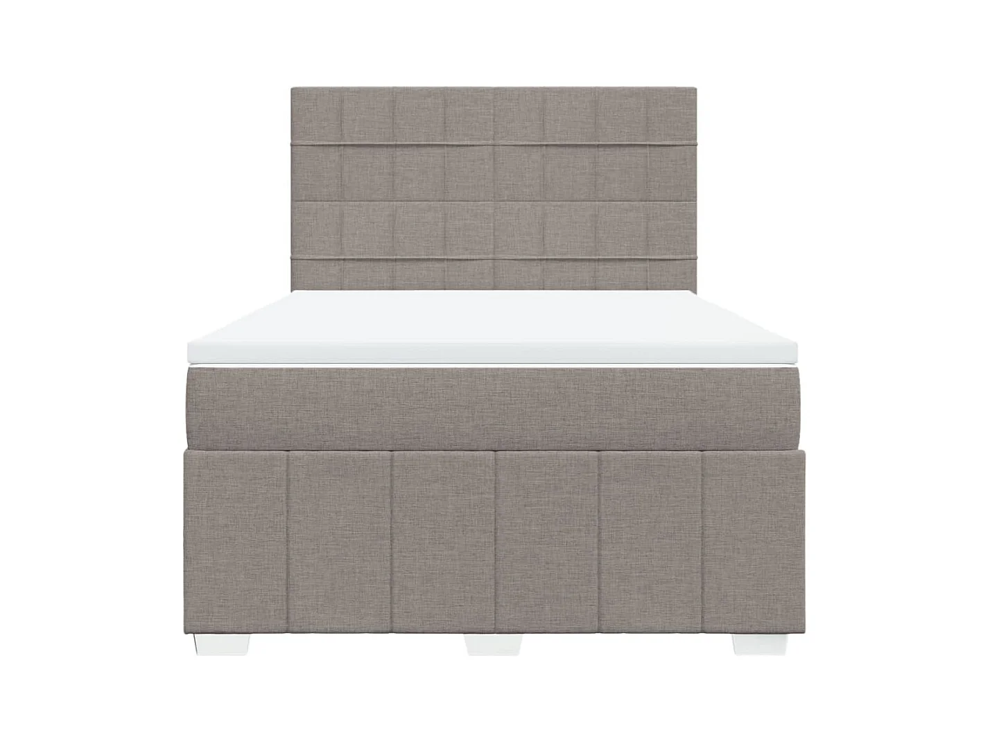 Boxspringbett mit Matratze Taupe 160x200 cm Stoff