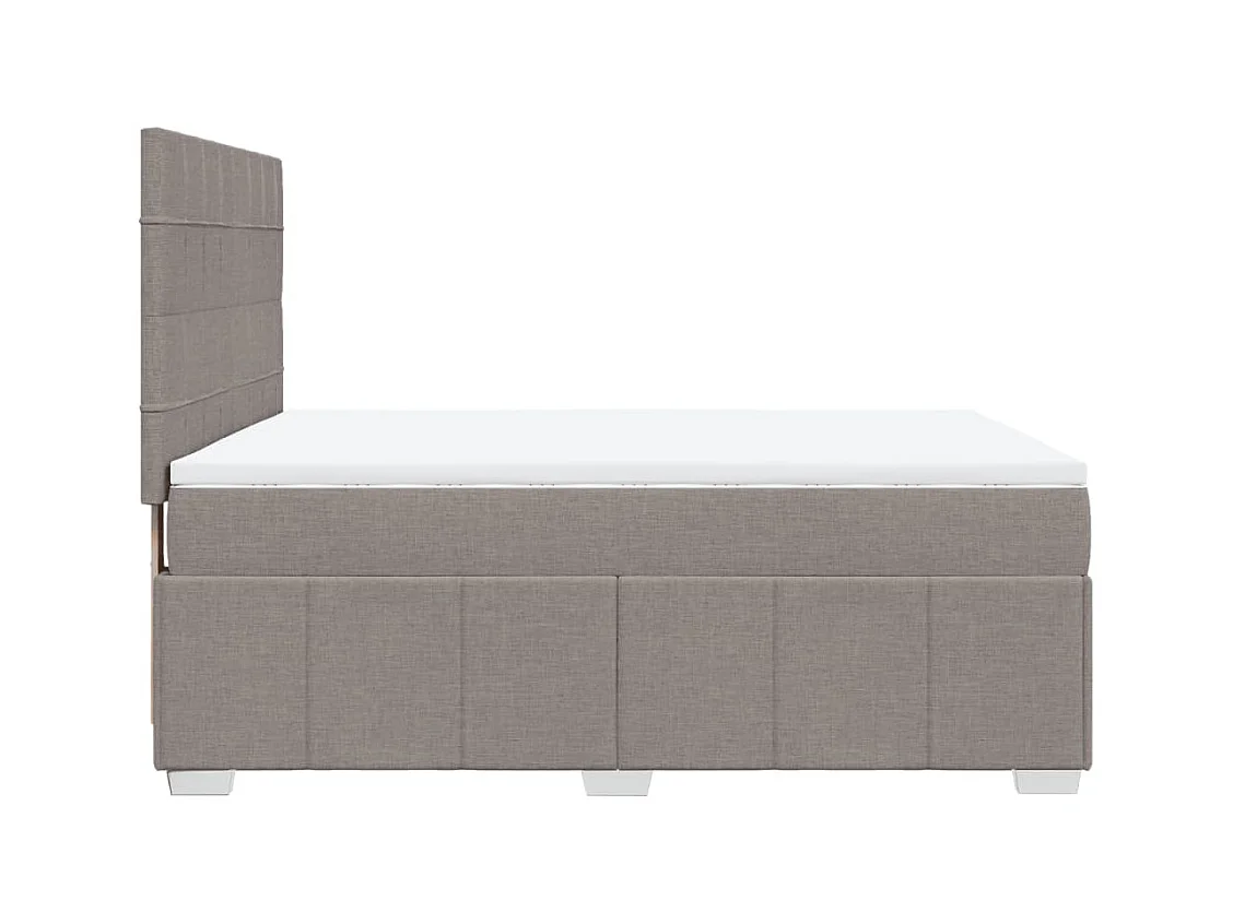 Boxspringbett mit Matratze Taupe 160x200 cm Stoff