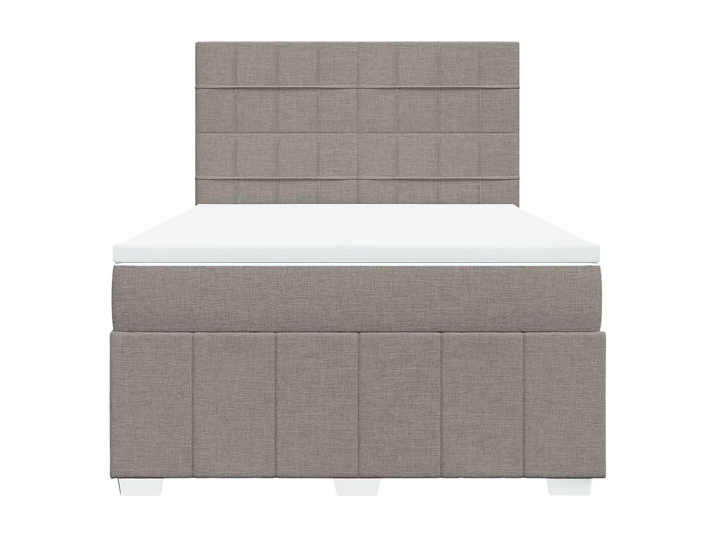 Boxspring met matras stof taupe 160x200 cm