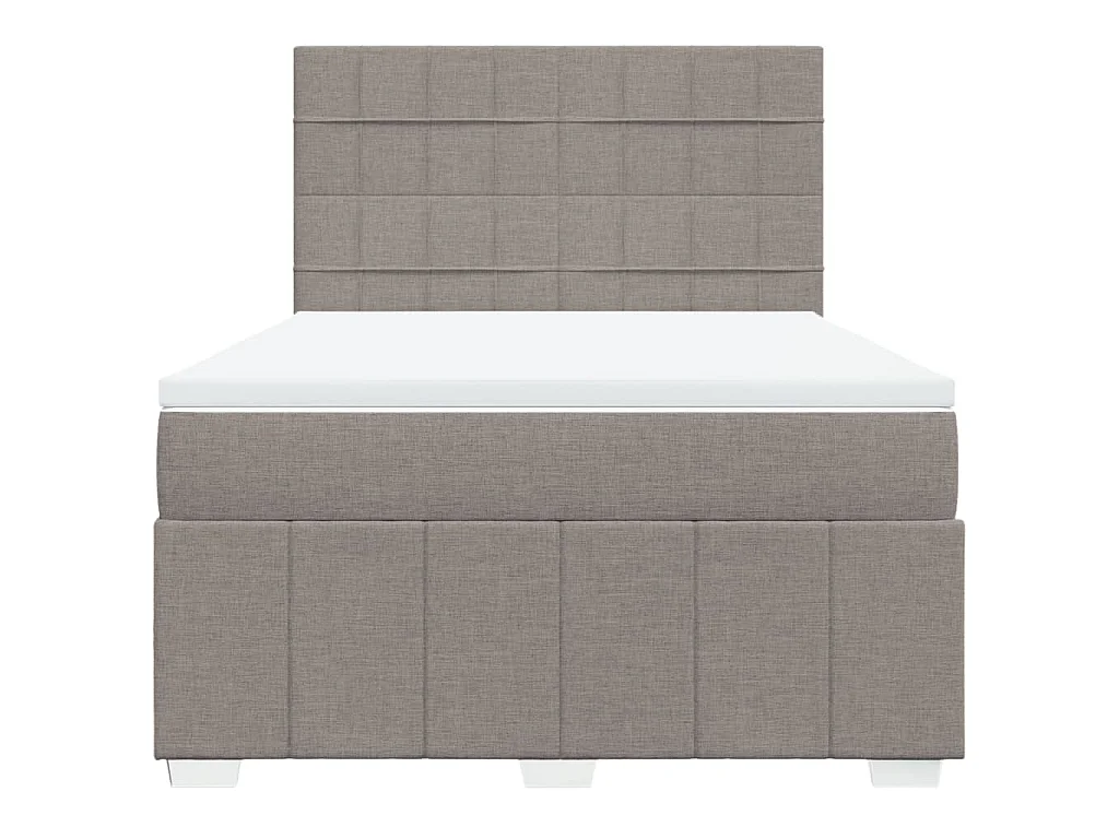 Giroletto a Molle con Materasso Tortora 160x200 cm in Tessuto