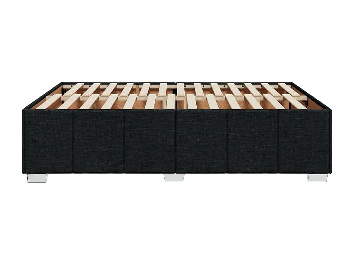 Bettgestell ohne Matratze Schwarz 160x200 cm Stoff