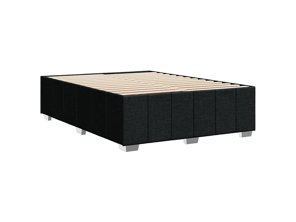 Bedframe zonder matras stof zwart 160x200 cm