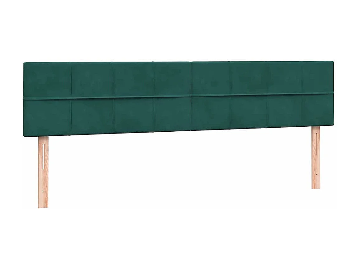 Cama box spring con colchón terciopelo verde oscuro 180x220 cm