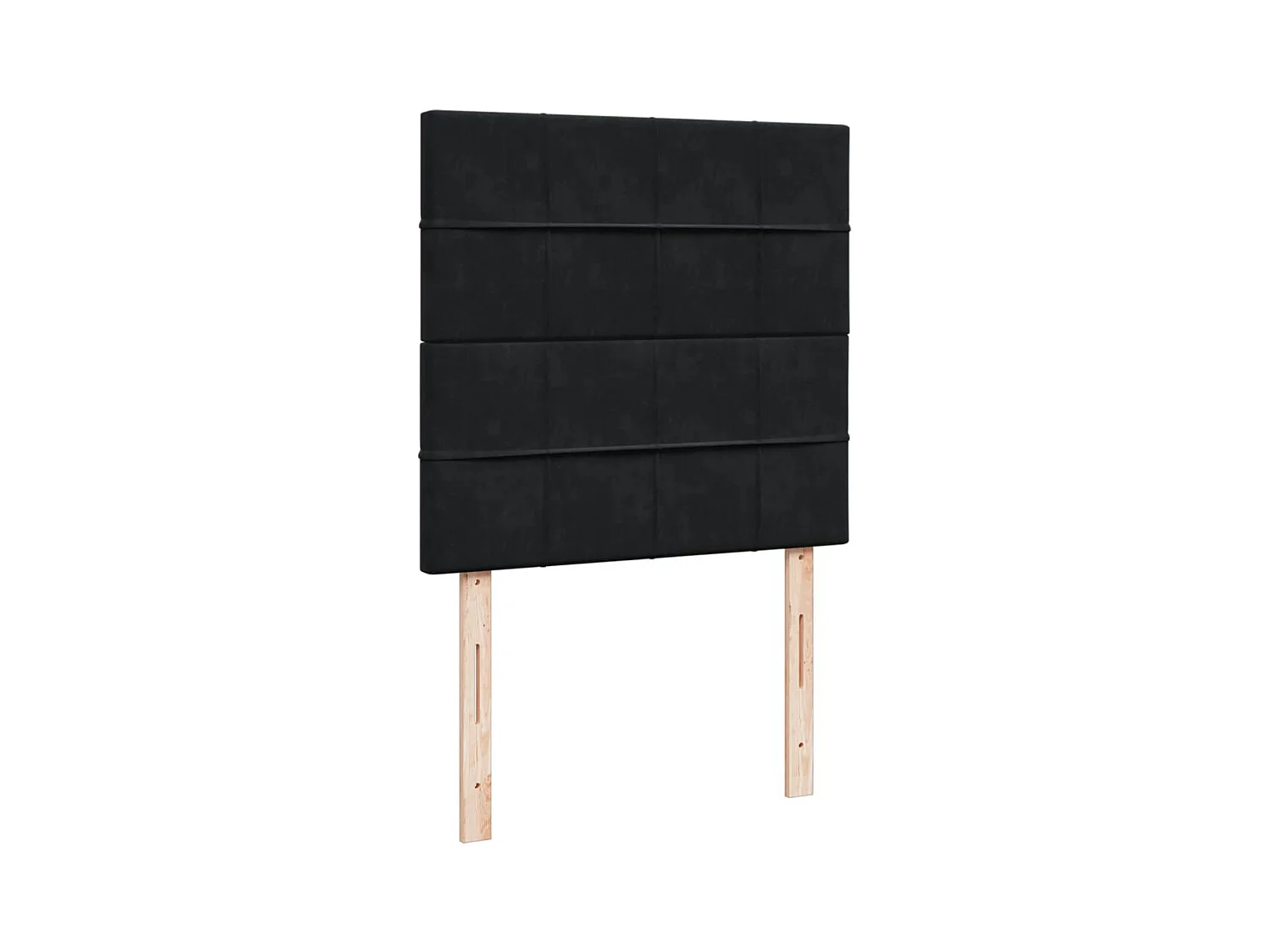 Boxspringbett mit Matratze Schwarz 100x200 cm Samt