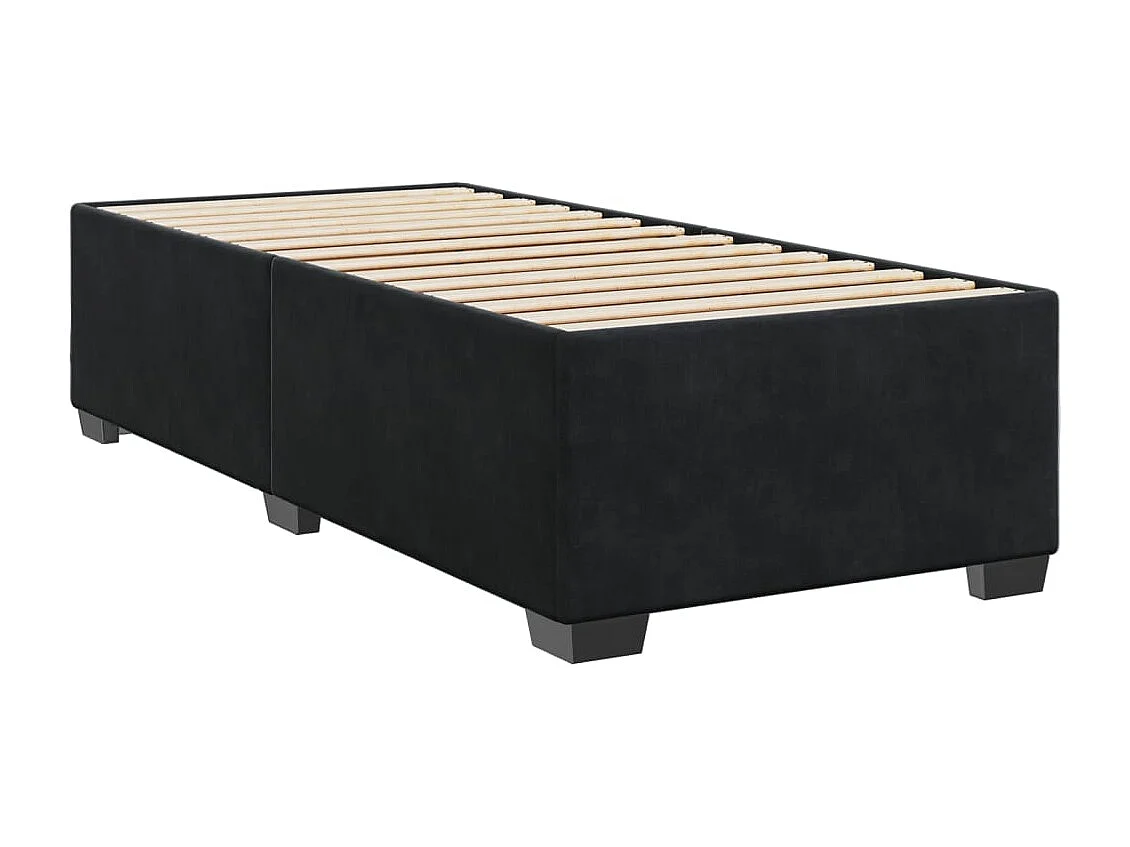 Boxspringbett mit Matratze Schwarz 100x200 cm Samt