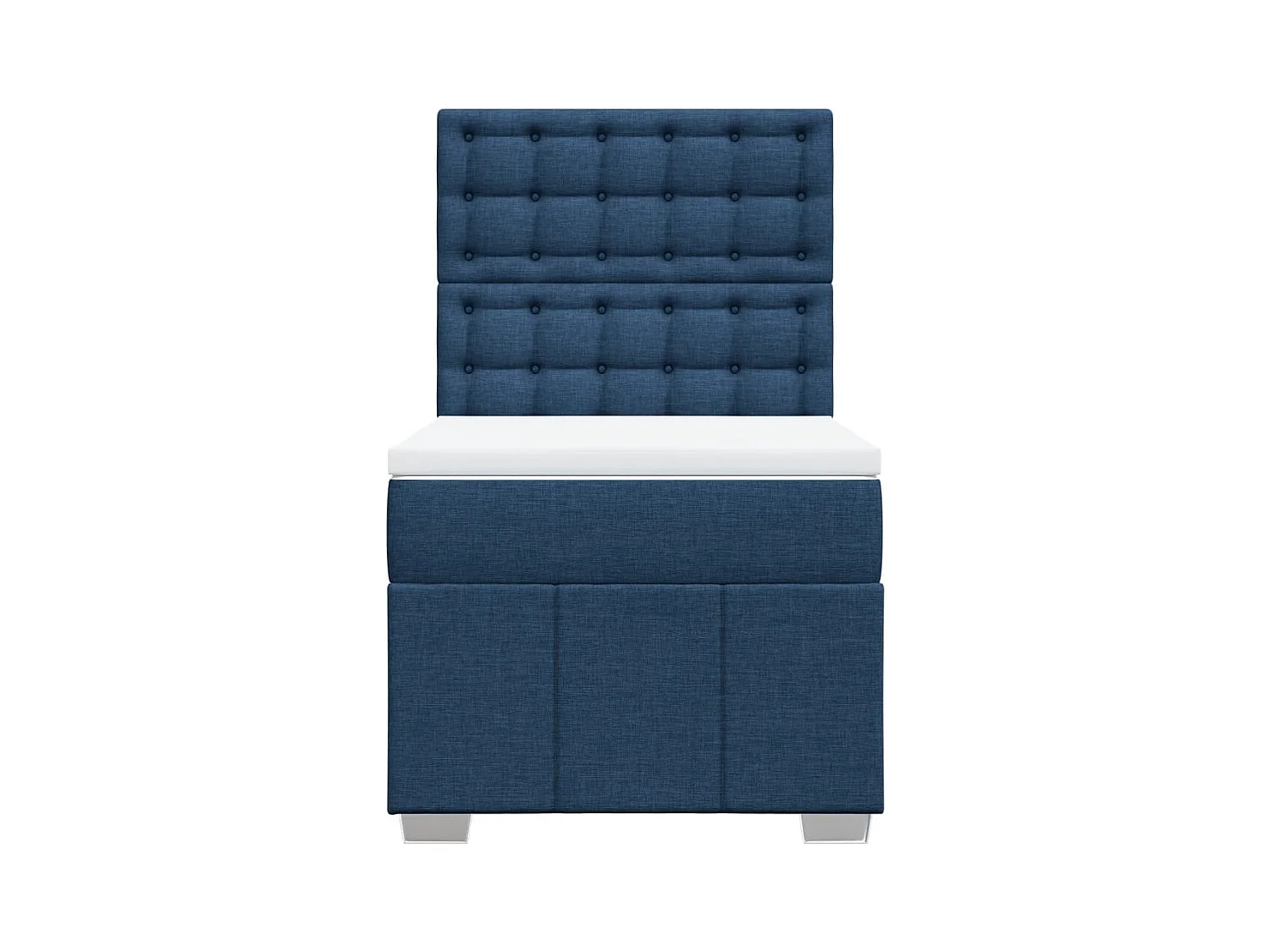 Boxspring met matras stof blauw 100x200 cm