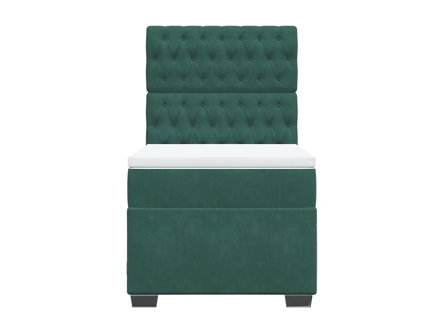 Sommier à lattes de lit avec matelas Vert foncé 90x190 cm