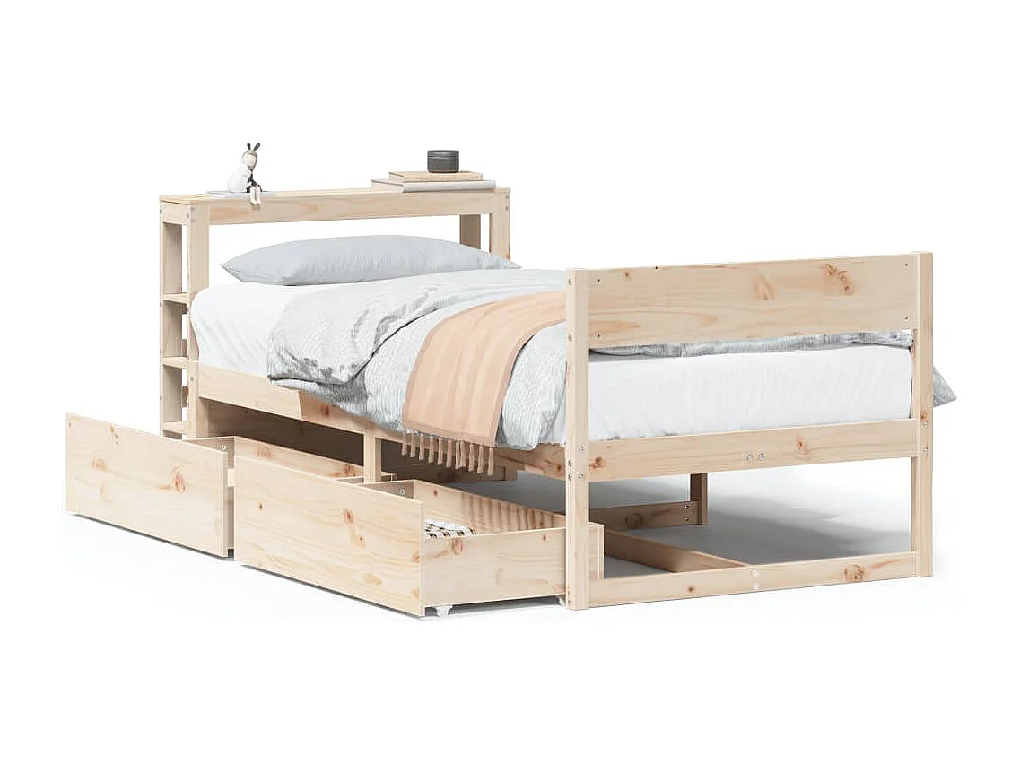 Bedframe zonder matras massief grenenhout 90x200 cm