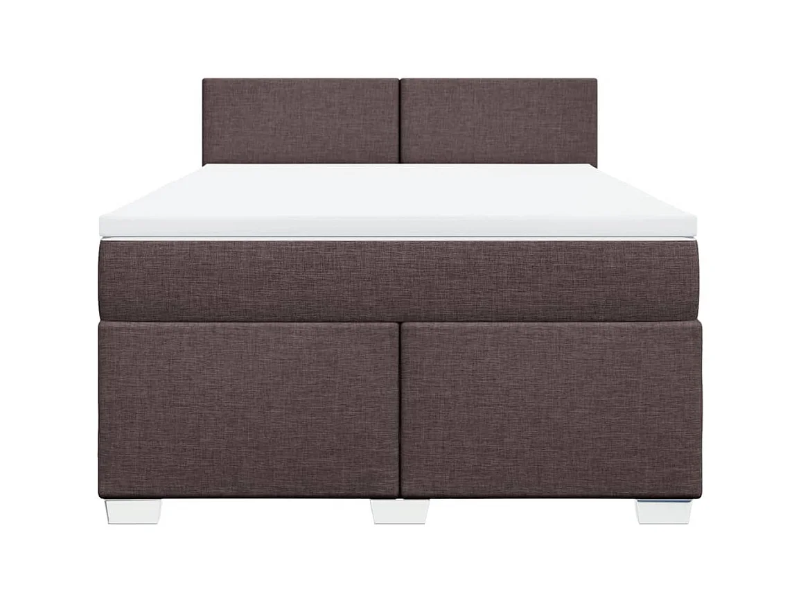 Sommier à lattes de lit avec matelas Marron foncé 140x200 cm