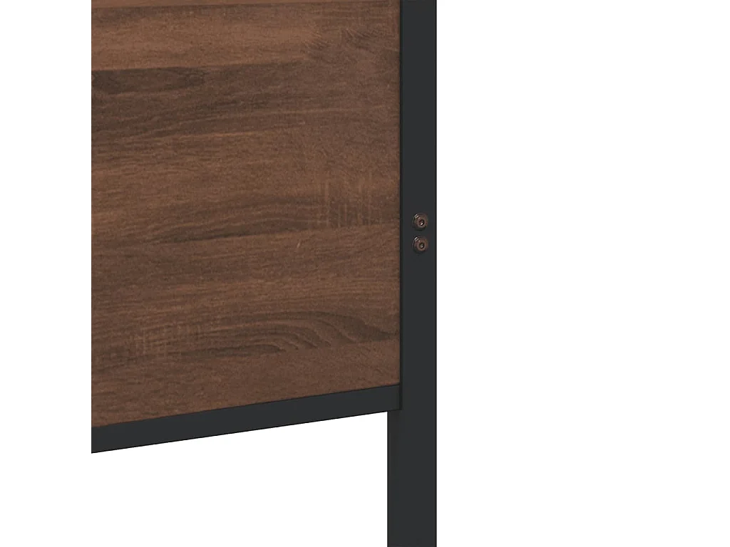 Cadre de lit en métal sans matelas chêne marron 160x200 cm