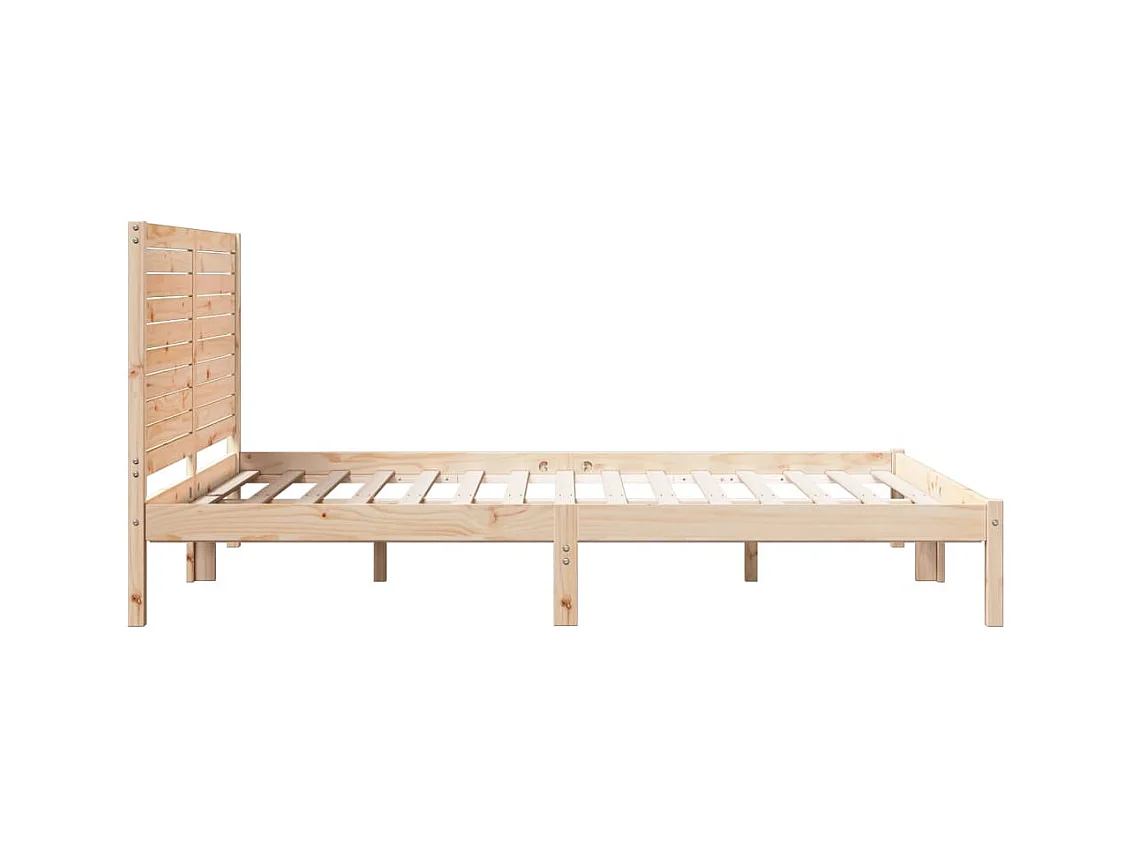 Bedframe extra lang zonder matras massief hout 140x220 cm