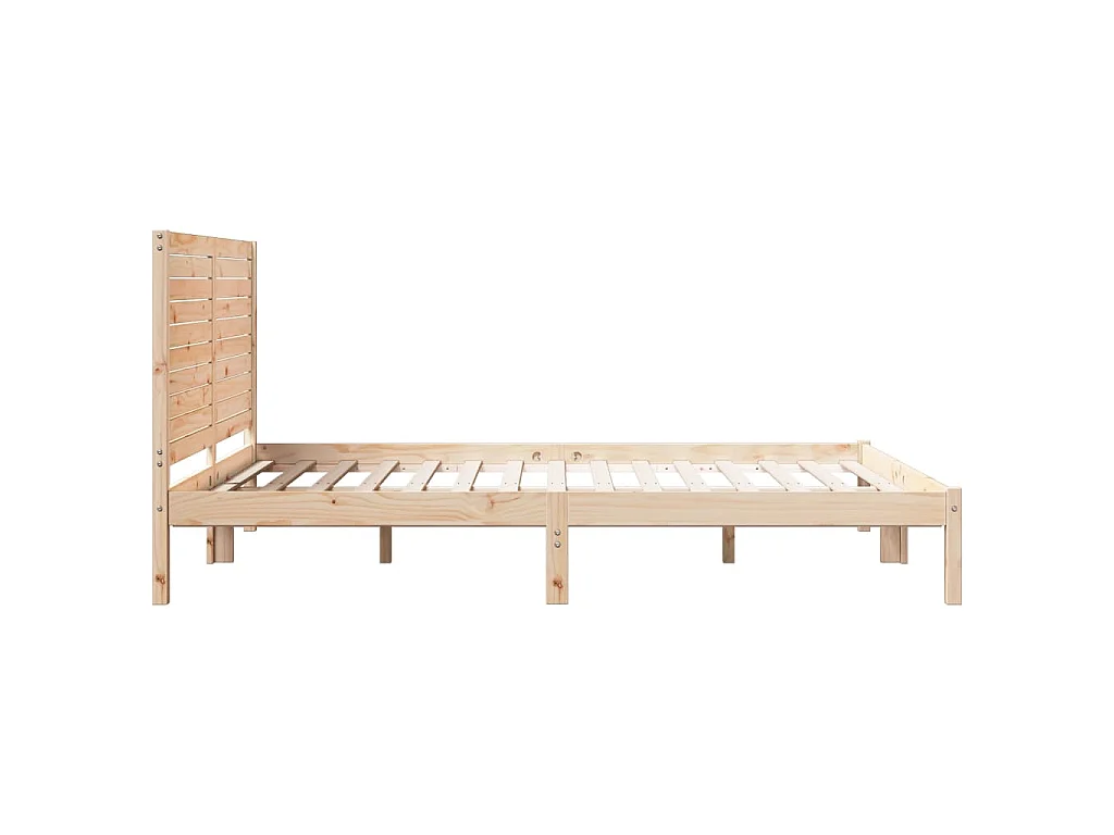 Bedframe extra lang zonder matras massief hout 140x220 cm