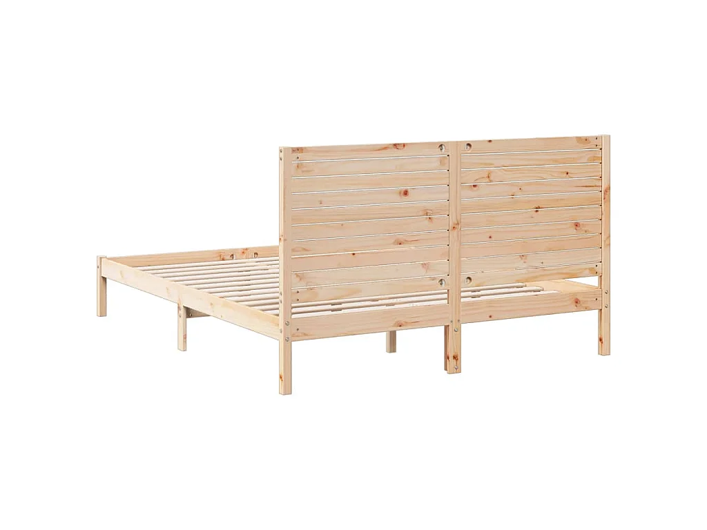 Bedframe extra lang zonder matras massief hout 140x220 cm