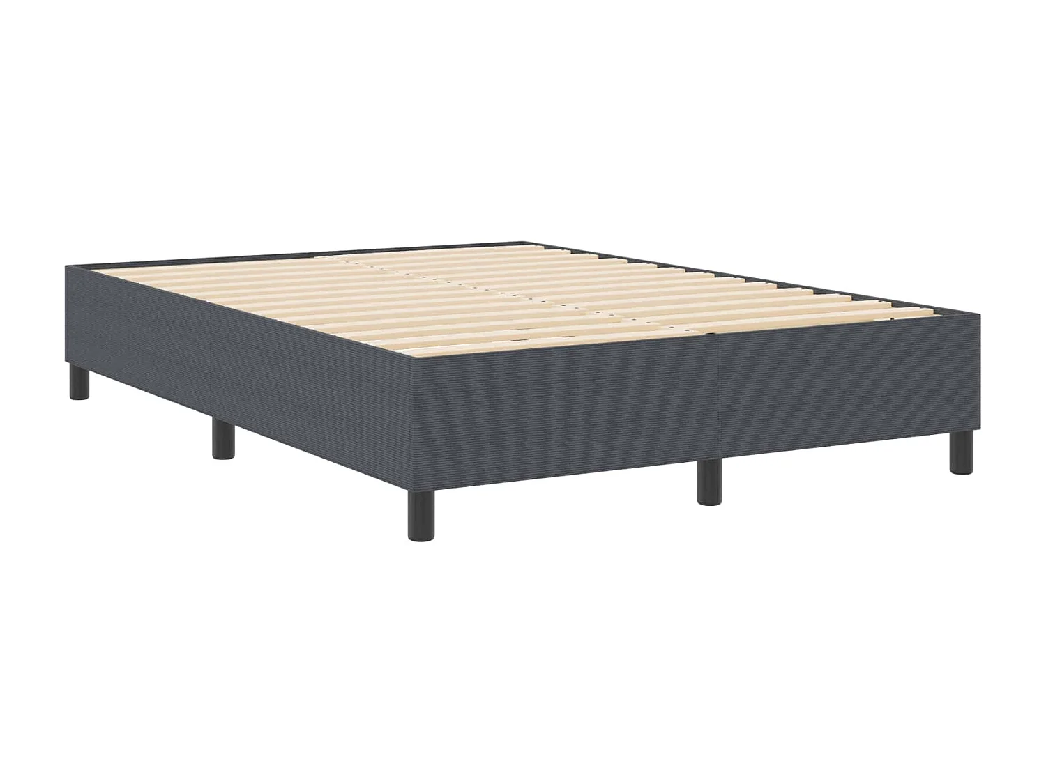 Estrado de cama plataforma Cinza Escuro 160 x 200 cm tecido