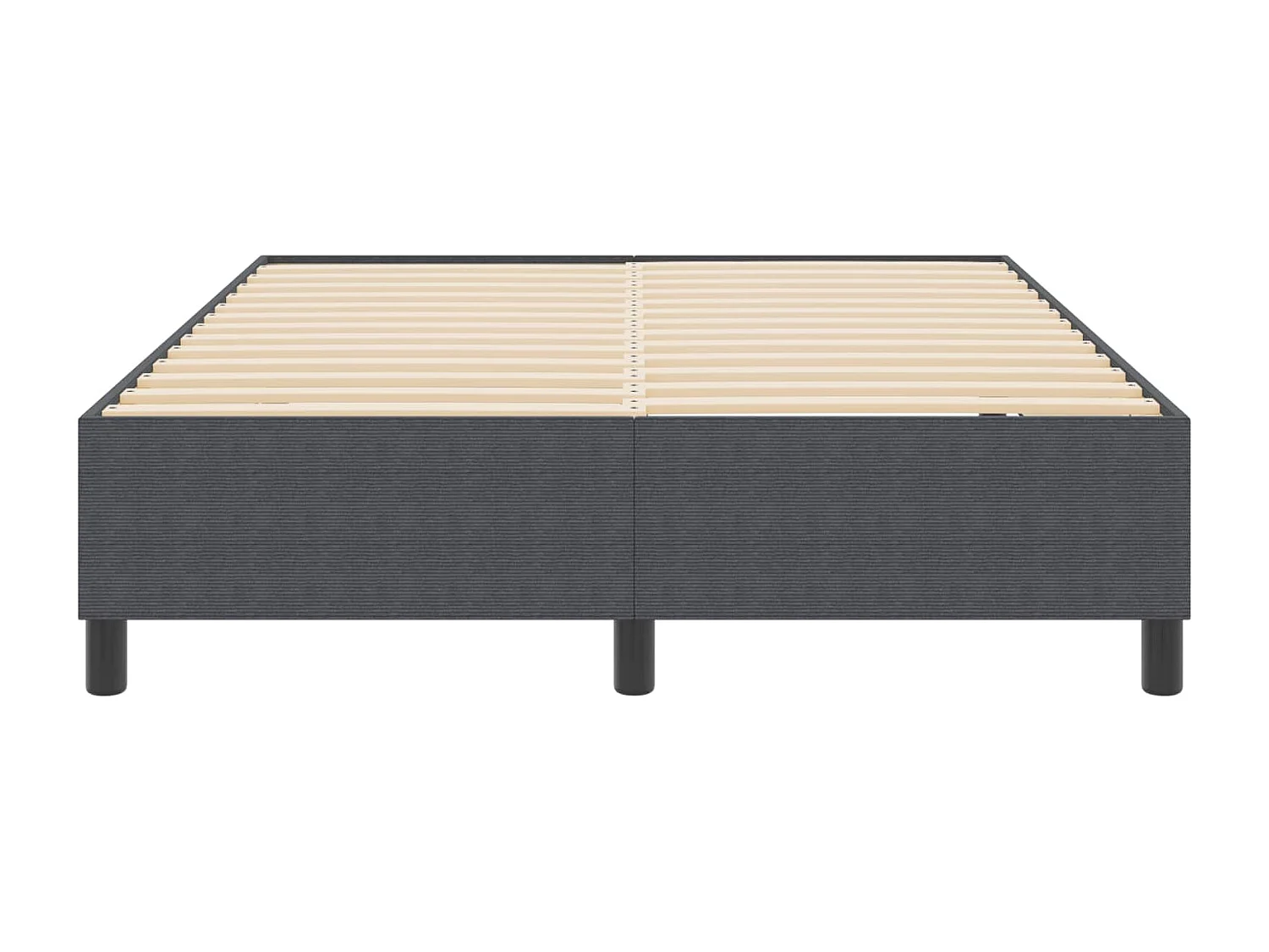 Cadre de lit plateforme Gris foncé 160 x 200 cm tissu