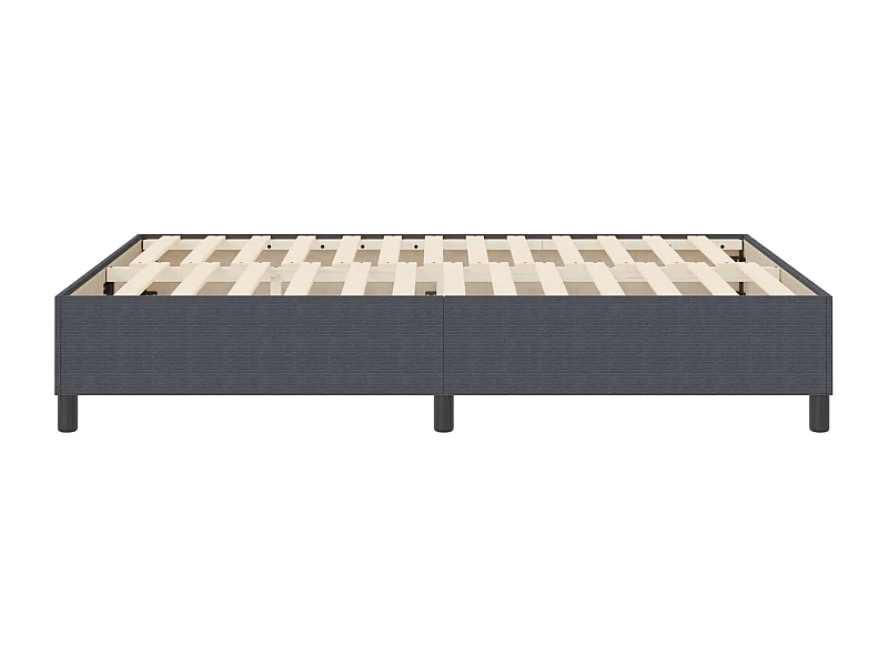 Plattformbettgestell Dunkelgrau 160 x 200 cm Stoff