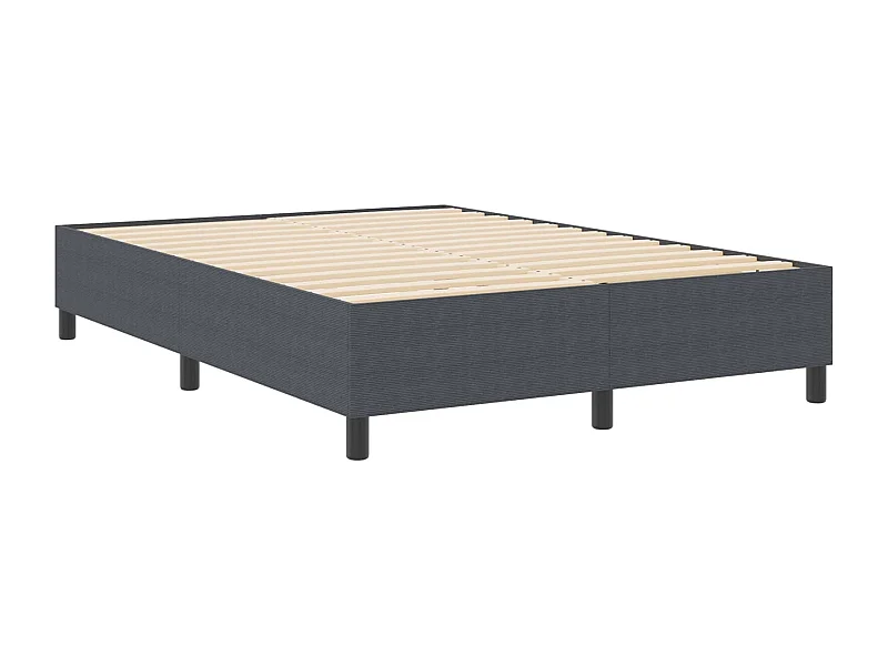 Platform bedframe Donkergrijs 160 x 200 cm Stof