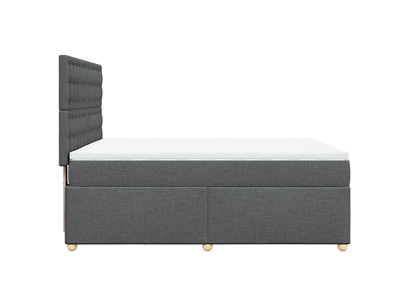 Boxspringbett mit Matratze Dunkelgrau 140x190 cm Stoff