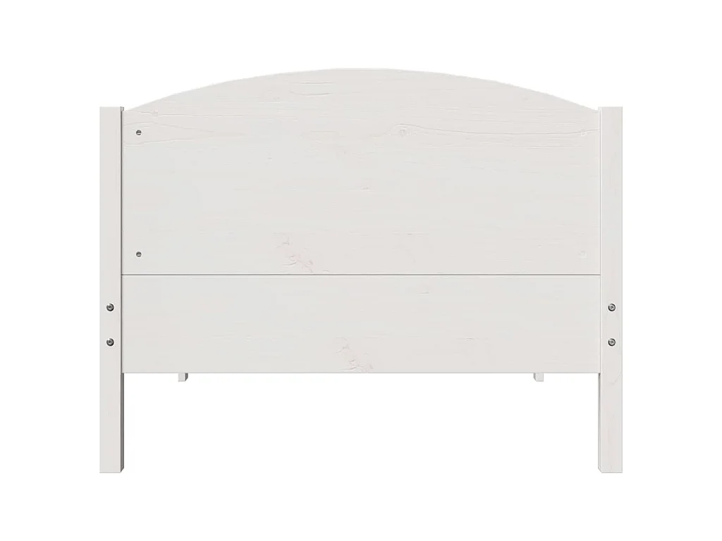 Bedframe zonder matras massief grenenhout wit 140x200 cm