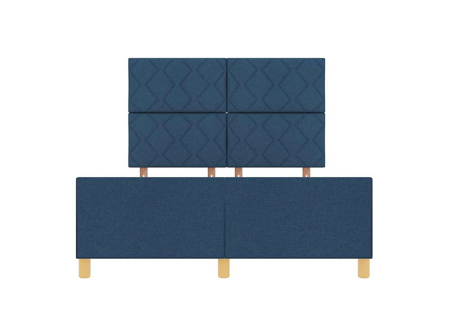 Cadre de lit avec tête de lit Bleu 140 x 200 cm tissu