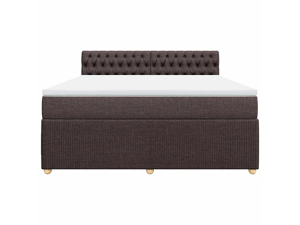 Sommier à lattes de lit avec matelas Marron foncé 180x200 cm