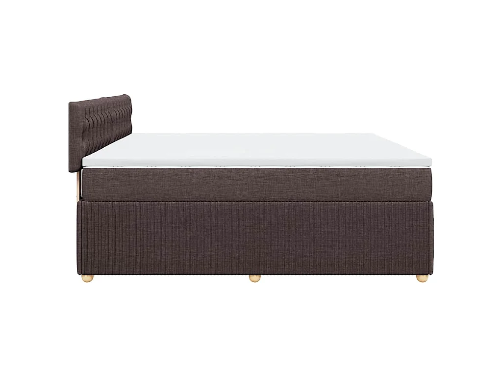 Sommier à lattes de lit avec matelas Marron foncé 180x200 cm