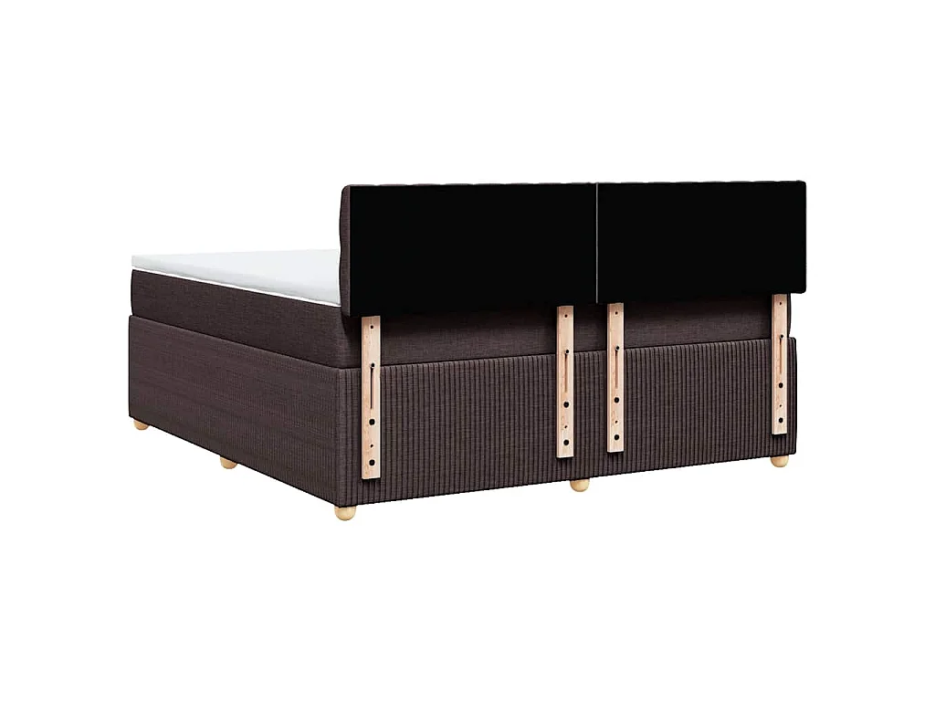 Sommier à lattes de lit avec matelas Marron foncé 180x200 cm