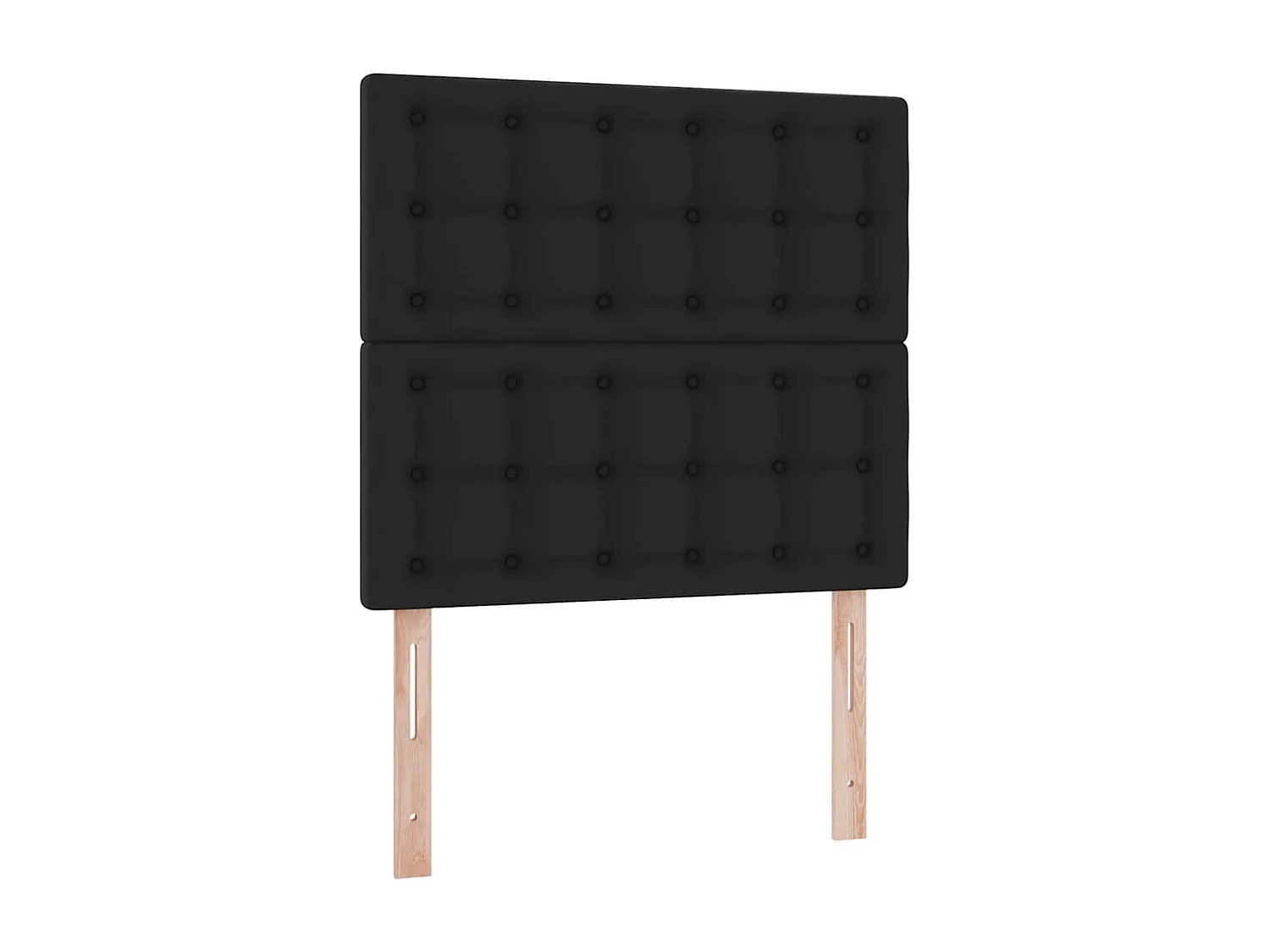 Ottomaanse bed met matras 90x200cm kunstleer zwart