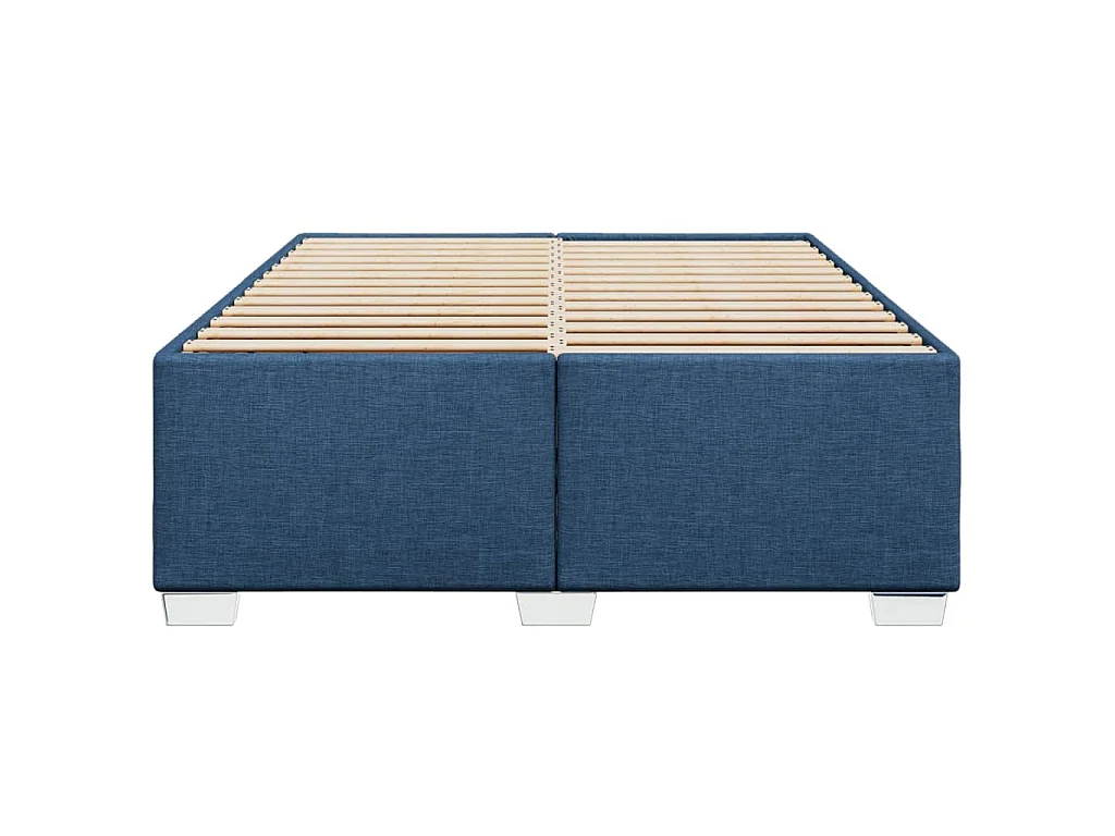 Bettgestell ohne Matratze Blau 160x200 cm Stoff