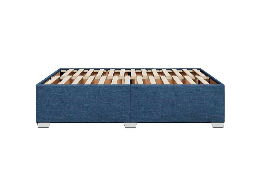 Bettgestell ohne Matratze Blau 160x200 cm Stoff