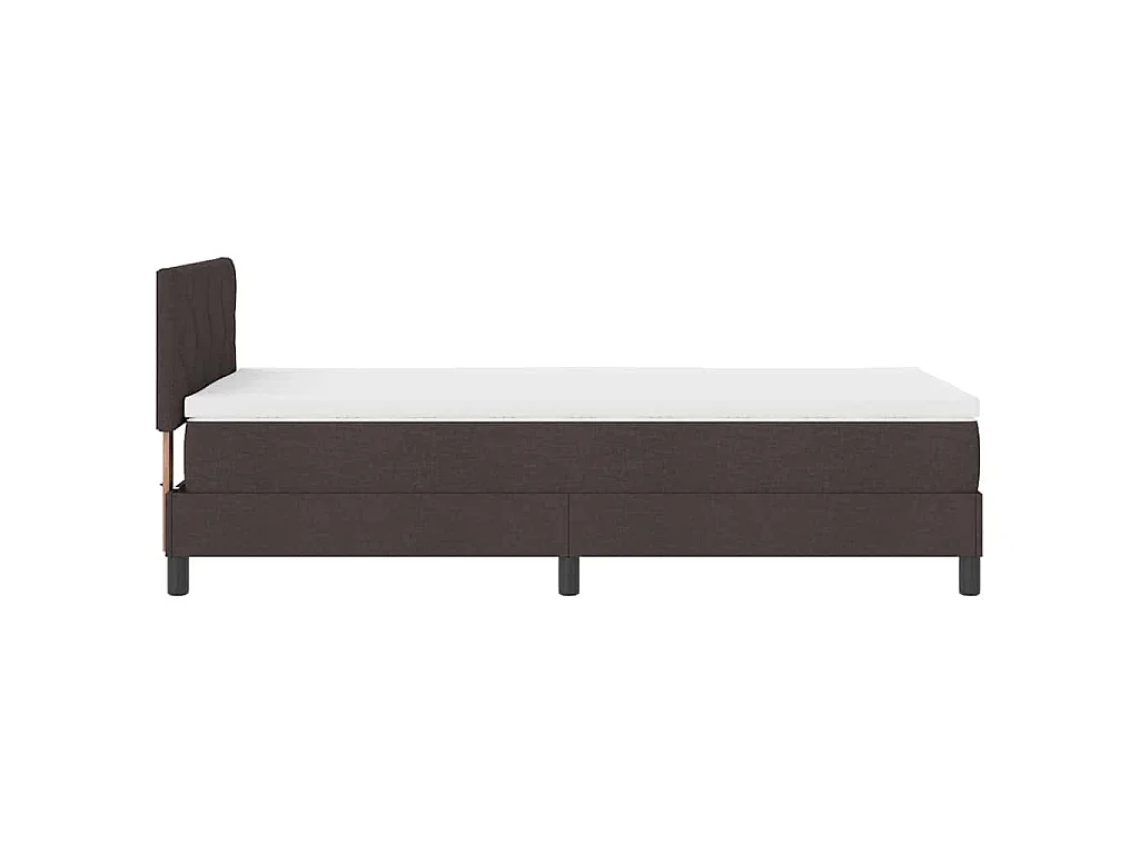 Boxspring bed met kussen Donkerbruin 90 x 200 cm Stof