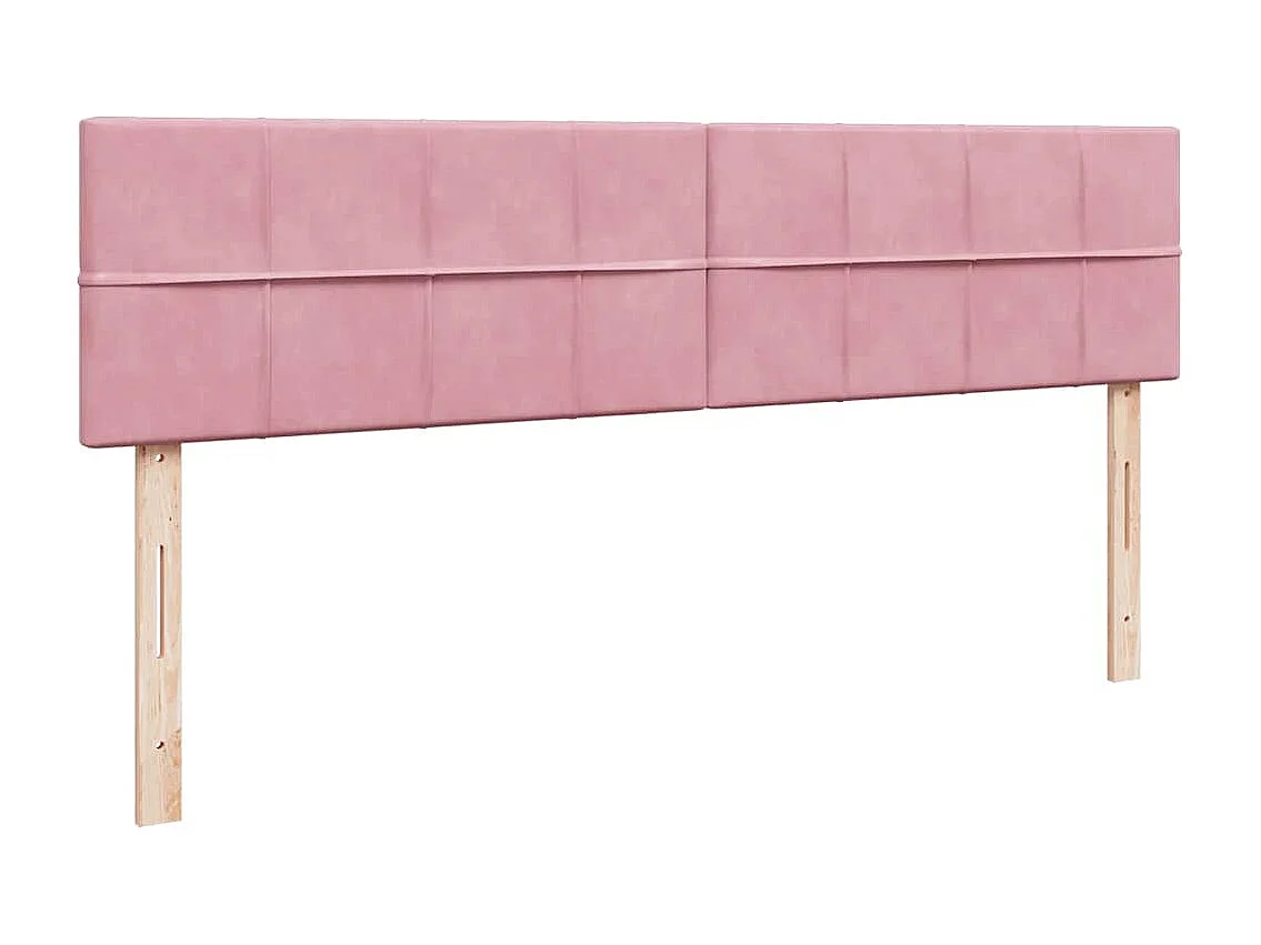 Ottoman-Bett mit Matratzen Rosa 180x200 cm Samt