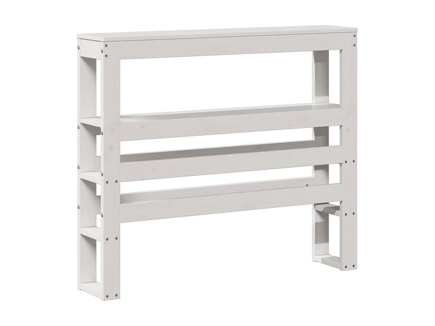 Bedframe zonder matras massief grenenhout wit 90x200 cm