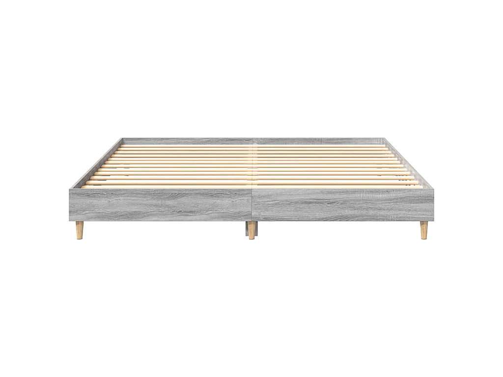 Bettgestell ohne Matratze Grau Sonoma 160x200 cm Holzwerkstoff